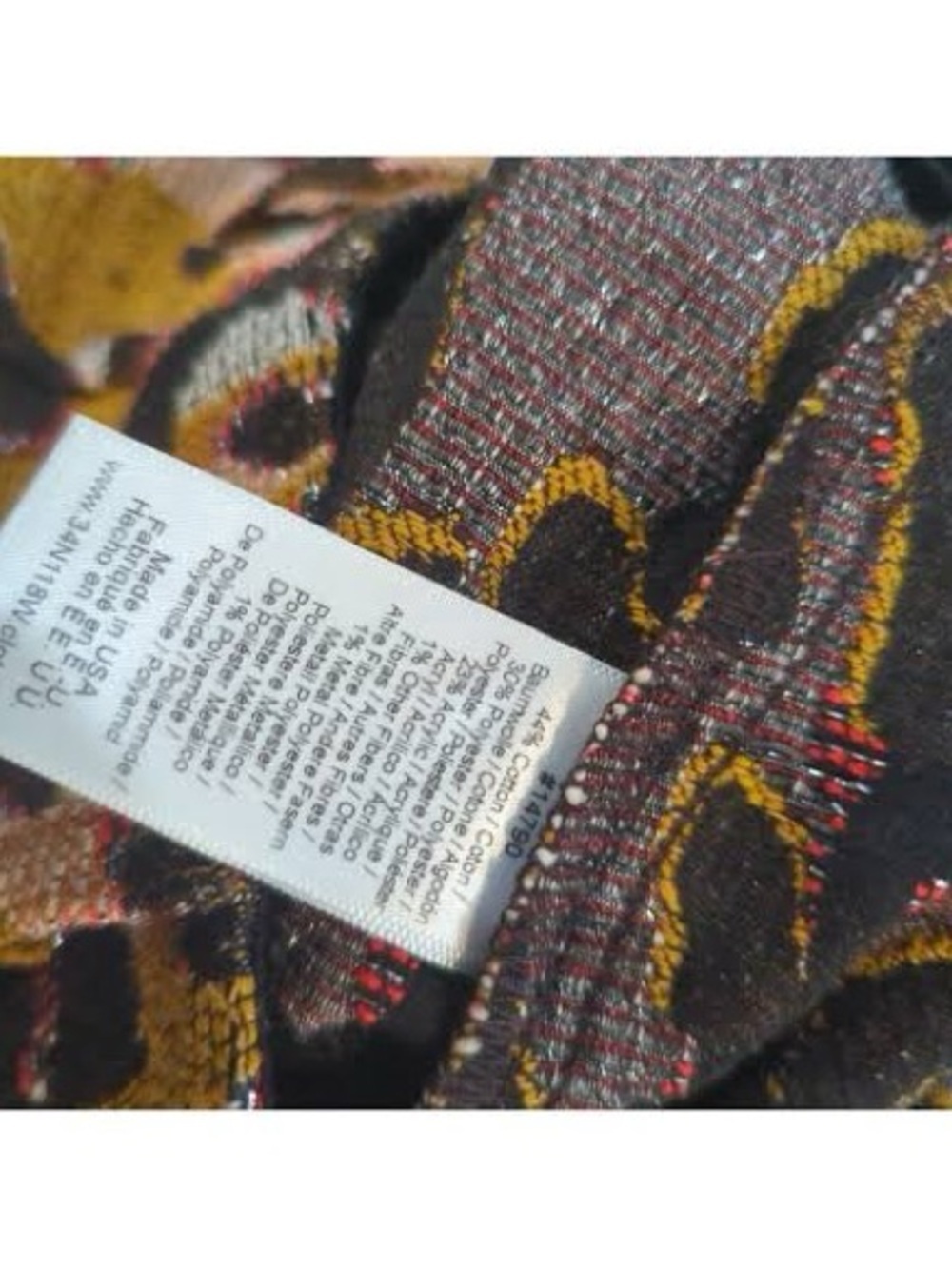 Anthropologie 34 N 118 W Leopard Print Pants Tweed with Pockets - Picture 9 of 9